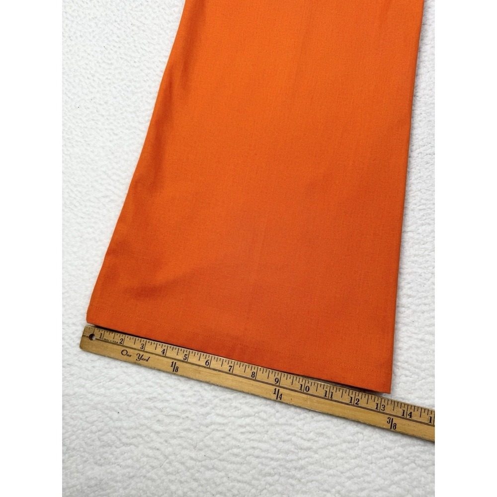 Commense Pleated Wide Leg Flare Linen Cotton Pants Orange - XL - 32x29 - Read - Picture 13 of 15